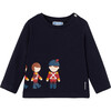 Baby Long Sleeve T-Shirt, Navy Blue - T-Shirts - 1 - thumbnail
