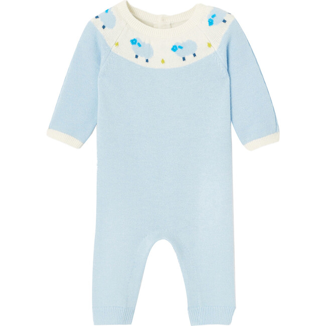 Baby Knit Onesie, Blue Multi - Onesies - 1