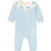 Baby Knit Onesie, Blue Multi - Onesies - 1 - thumbnail