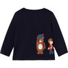 Baby Long Sleeve T-Shirt, Navy Blue - T-Shirts - 2 - thumbnail