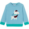 Baby Intarsia Dog Sweater, Water Blue - Sweaters - 1 - thumbnail