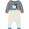 Baby Knit Onesie, Grey Multi - Onesies - 1 - thumbnail