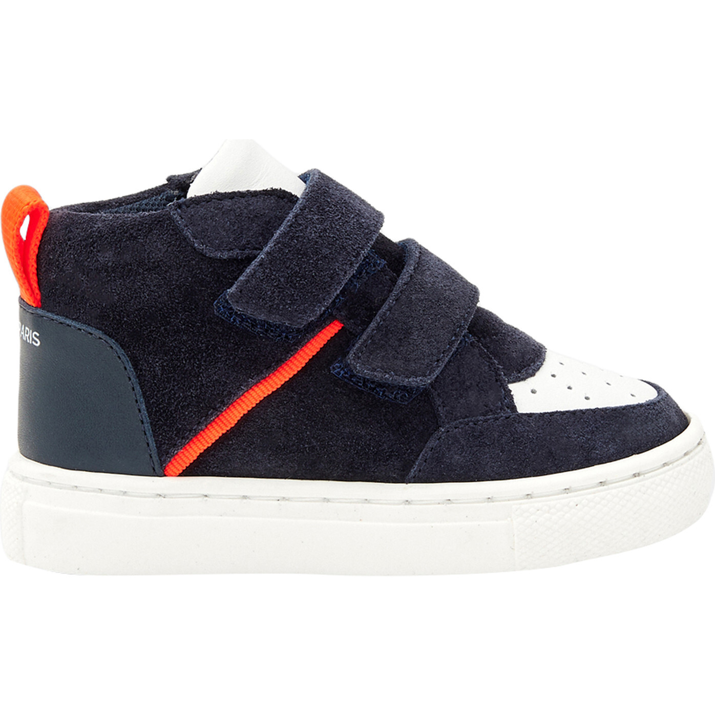 Baby High-Top Sneakers, Navy Blue - Sneakers - 1