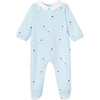 Baby Fleece Pajamas, Blue Multi - Pajamas - 1 - thumbnail