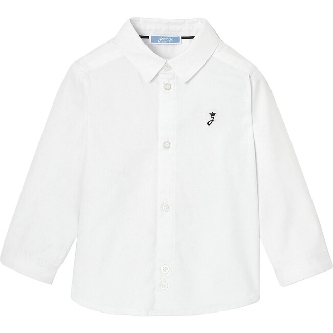 Baby Oxford Shirt, White - Shirts - 1