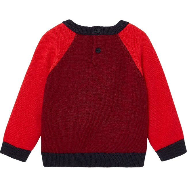 Baby Intarsia Horse Sweater, Red