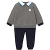 Baby Ensemble, Grey Navy - Mixed Apparel Set - 1 - thumbnail