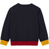Baby Intarsia Pattern Sweater, Navy Blue - Sweaters - 2
