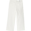 Flared Velour Pants, White Cotton - Pants - 2 - thumbnail