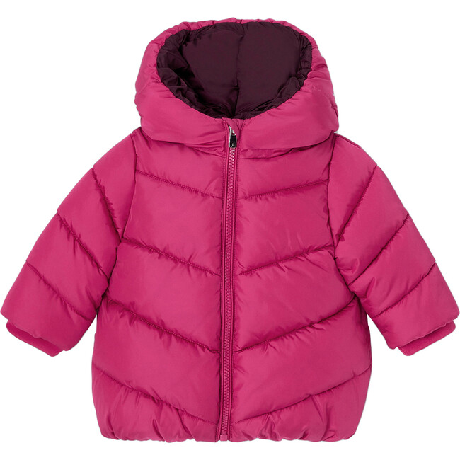 Baby Down Jacket, Bright Pink Multi