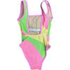Women's Ocean Isle Sleeveless One Piece, Neon Wave Print/Sherbet - One Pieces - 2