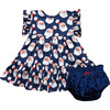 Santa Claus Kit Dress Set, Navy - Dresses - 1 - thumbnail
