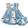Stevie Dress Set With Ruffle Trim, North Pole Postcards - Dresses - 1 - thumbnail