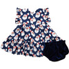 Santa Claus Kit Dress Set, Navy - Dresses - 3