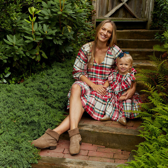 Women's Michelle Scoop Neck Dress, Holiday Tartan - Dresses - 3