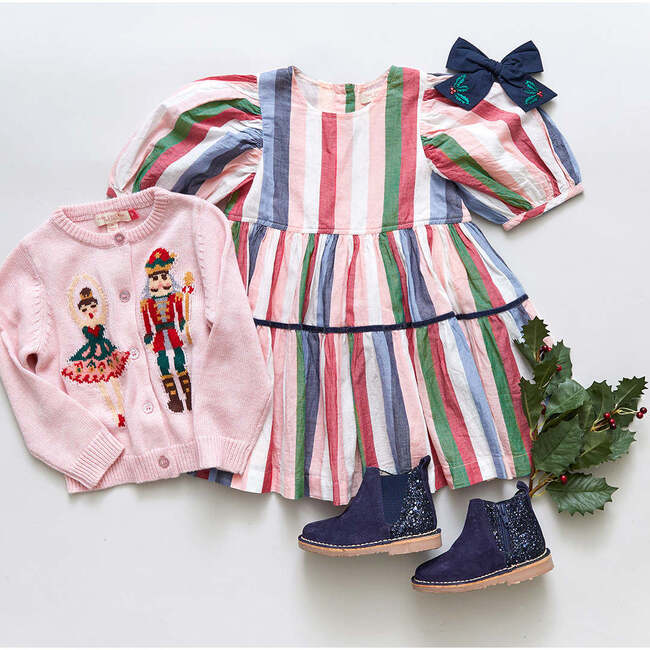 Holiday Sweater With Glittering Buttons, Nutcracker - Sweaters - 4