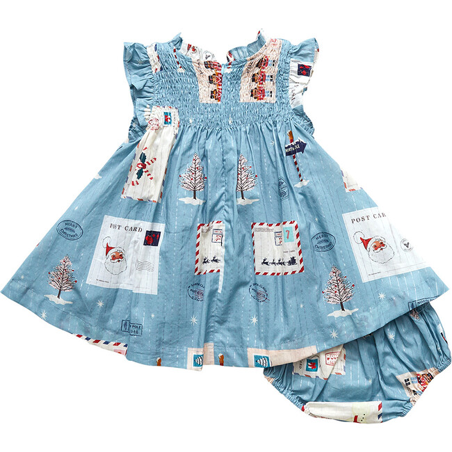 Stevie Dress Set With Ruffle Trim, North Pole Postcards - Dresses - 4