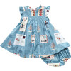 Stevie Dress Set With Ruffle Trim, North Pole Postcards - Dresses - 4