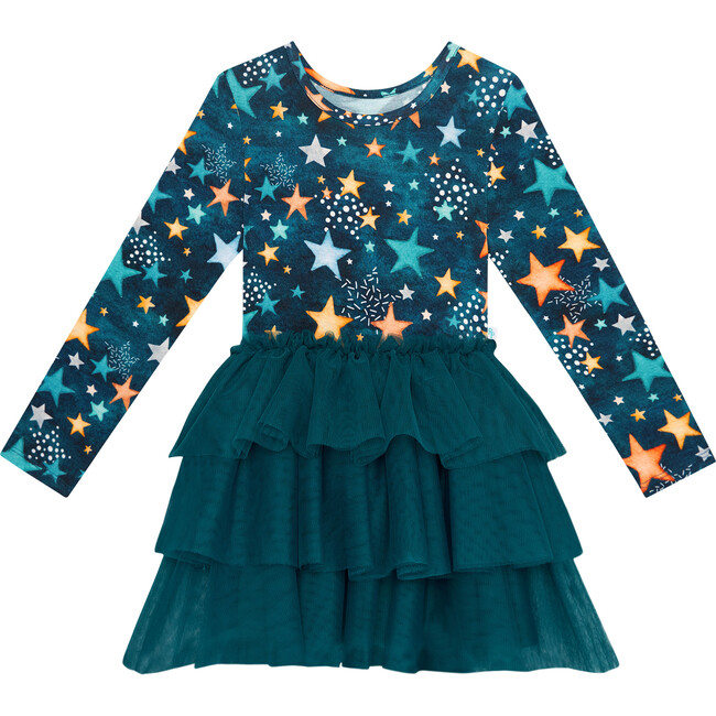 Rogan Long Sleeve Tulle Dress, Navy