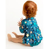 Rogan Long Sleeve Basic Peplum Top & Bloomer Set, Navy - Two Pieces - 3