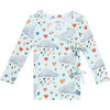 Briella Tie Front Kimono Set, Blue - Two Pieces - 2
