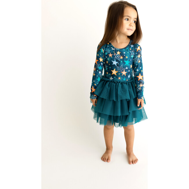 Rogan Long Sleeve Tulle Dress, Navy