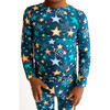 Rogan Long Sleeve Basic Pajama Set, Navy - Two Pieces - 3