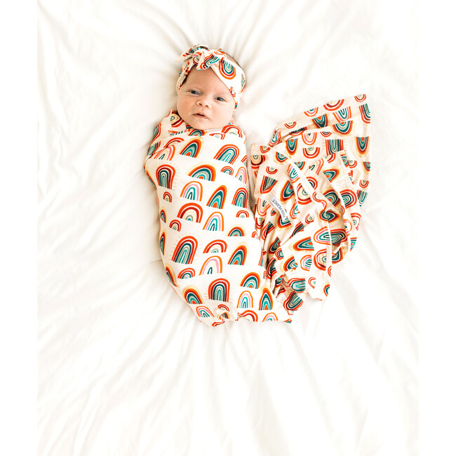 Skyla Swaddle & Headwrap Set, Beige - Mixed Apparel Set - 3