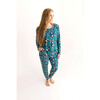 Women's Rogan Long Sleeve Scoop Neck & Jogger Pajama Set, Navy - Two Pieces - 3
