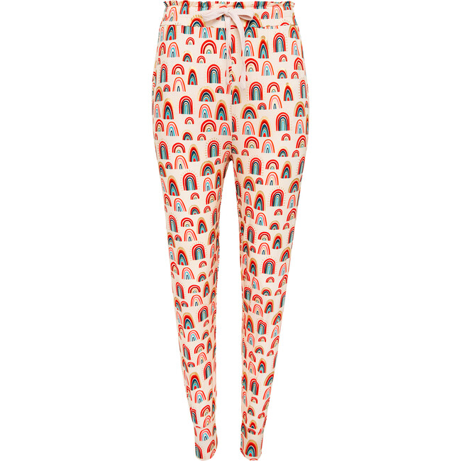 Women's Skyla Long Sleeve Scoop Neck & Jogger Pajama Set, Beige - Two Pieces - 5