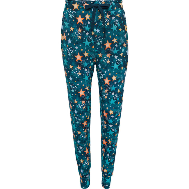 Women's Rogan Long Sleeve Scoop Neck & Jogger Pajama Set, Navy - Two Pieces - 4