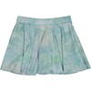 Special Tie-Dye Skirt With Shorts, Aqua Blue White - Skirts - 1 - thumbnail