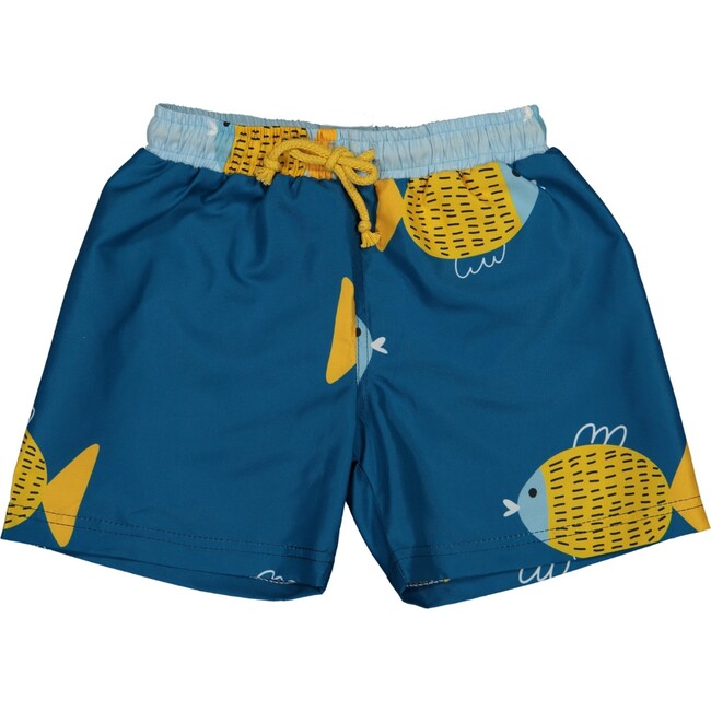 Under The Sea Swim Shorts, Blue - Swim Trunks - 1