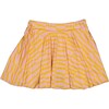 Funny Stripes Skirt With Shorts, Pink Yellow White - Skirts - 1 - thumbnail