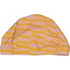 Funny Stripes Cap, Pink Yellow - Swim Caps - 1 - thumbnail
