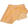 Funny Stripes Skirt With Shorts, Pink Yellow White - Skirts - 2