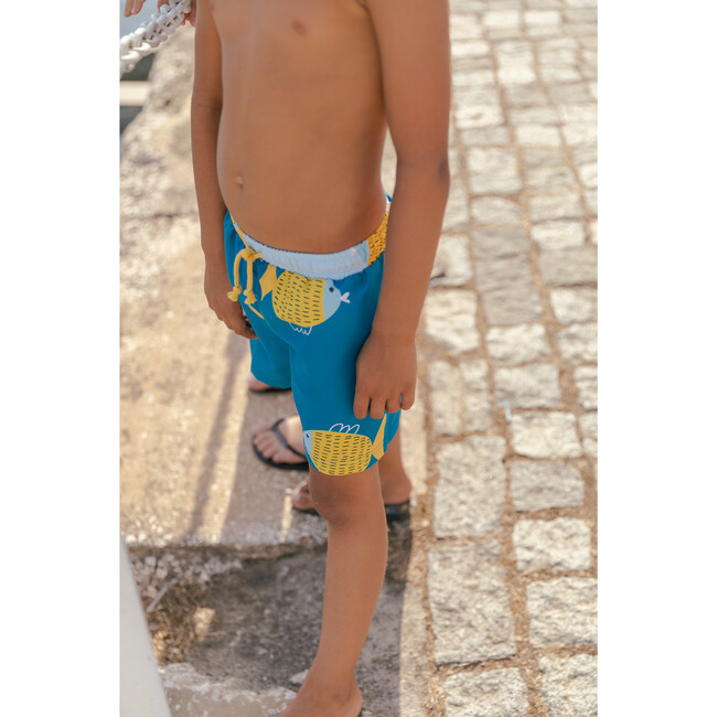 Under The Sea Swim Shorts, Blue - Swim Trunks - 3