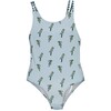 Birdies One Piece Swimsuit, Blue Green - One Pieces - 1 - thumbnail