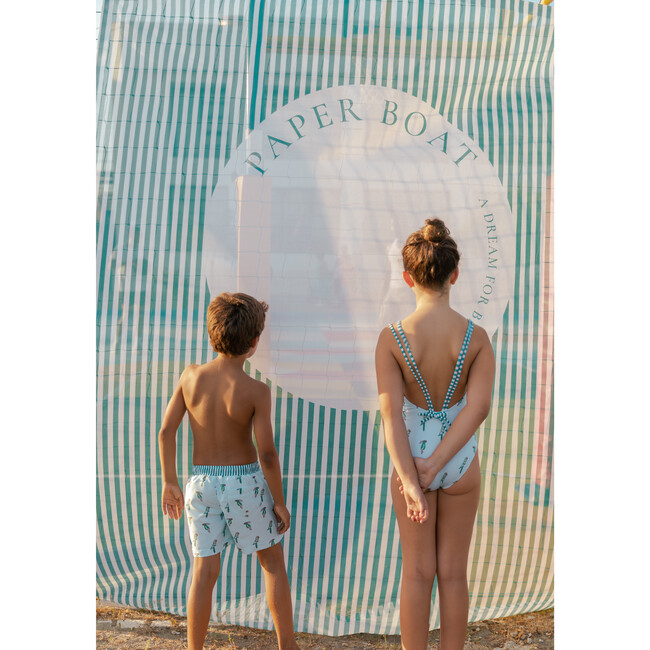 Birdies Swim Shorts, Blue Green - Swim Trunks - 4