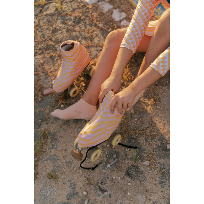 Funny Stripes Skate Covers, Pink Yellow - Other Accessories - 3