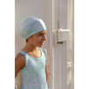 Special Tie-Dye Cap, Aqua Blue White - Swim Caps - 4
