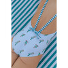 Birdies One Piece Swimsuit, Blue Green - One Pieces - 7 - thumbnail