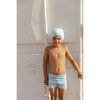 Special Tie-Dye Cap, Aqua Blue White - Swim Caps - 5