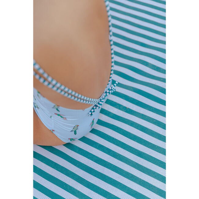 Birdies One Piece Swimsuit, Blue Green - One Pieces - 8
