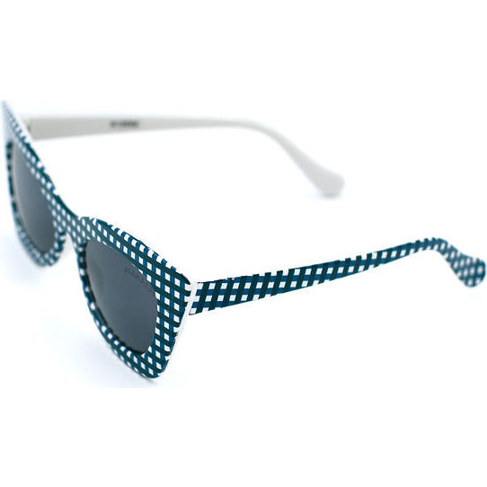 Sadie Gingham Sunglass, Blue - Sunglasses - 2