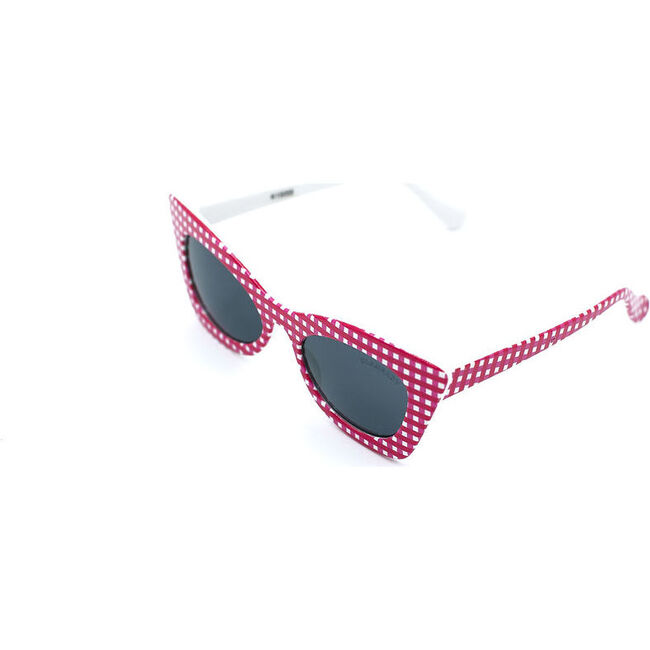 Sadie Ginhgam Sunglass, Pink - Sunglasses - 3