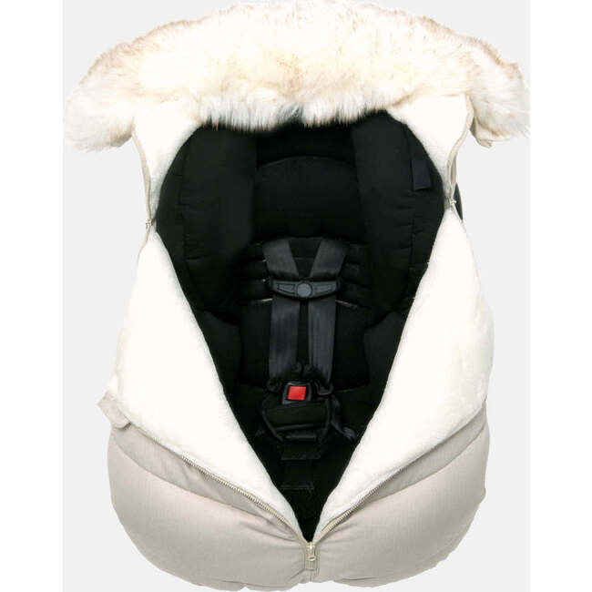 Car Seat Cocoon Tundra, Heather Beige Fur - Car Seat Accessories - 5