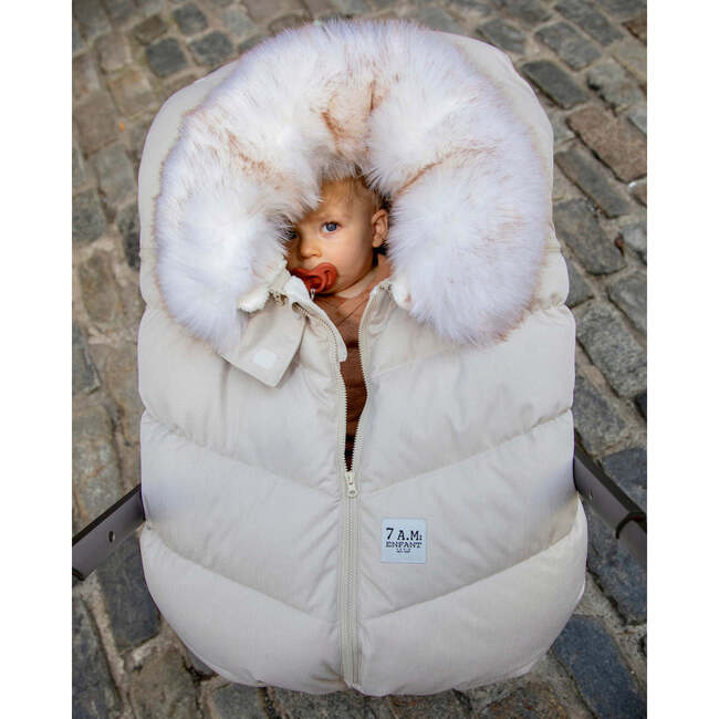 Car Seat Cocoon Tundra, Heather Beige Fur - Car Seat Accessories - 6