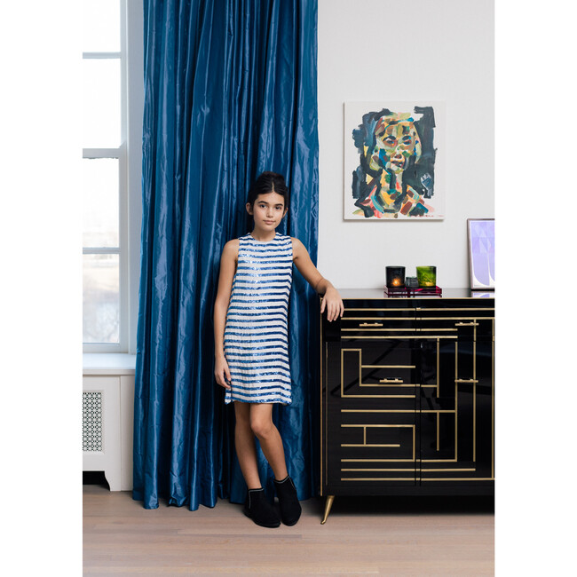 Nico Dress, Blue & White - Dresses - 2