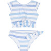 Ava Two-Piece Bikini, Blue Stripes - Two Pieces - 1 - thumbnail